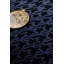 Wool Houndstooth Area Rug in Dark Blue/Black-74187216