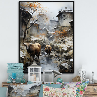 Yaks Urban visiteur I sur toile
