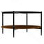 Table basse Mid-Century avec plateau de rangement en bois et structure en métal-129385511