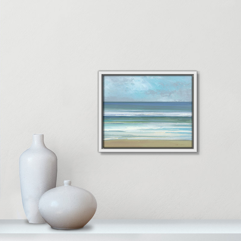 «Gentle Waves II» par Sally Swatland, H 9,5 po x l 11,5 po, Blanc