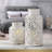 Elements Set Of 2 White Pierced Ceramic Vases