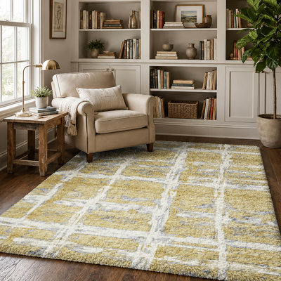 Washable Striped Indoor Rug