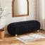 Banc de rangement moderne capitonné de 55 po de largeur avec couvercle rabattable et pieds en bois d'hévéa-527223306