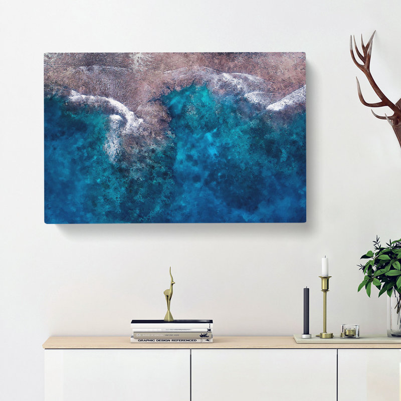 Shores In Lelepa Island In Vanuatu Painting - Wrapped Canvas Print, 40cm H x 60cm W x 3cm D