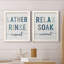 Lather Rinse Répétition - Ensemble de 2 encadrements d'art textuel sur toile-1067315969-1067315979