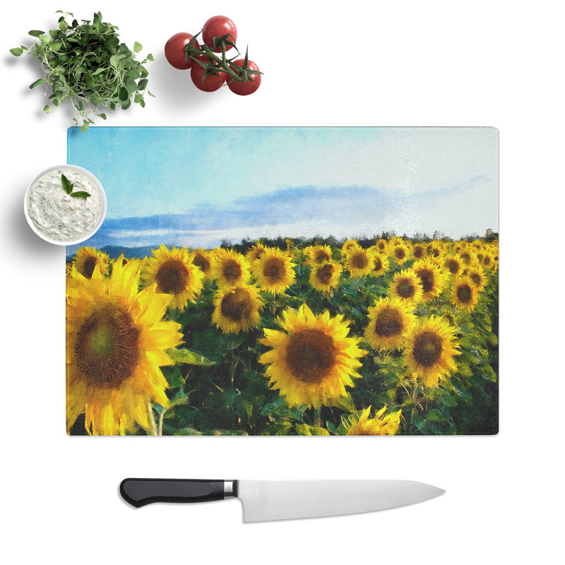 Sunflowers Chopping Board, 28.5cm W x 39cm L