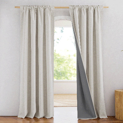 Blackout Curtain for Bedroom & Living Room Thermal Insulated Privacy Room Darkening Drapes, 2 Panels