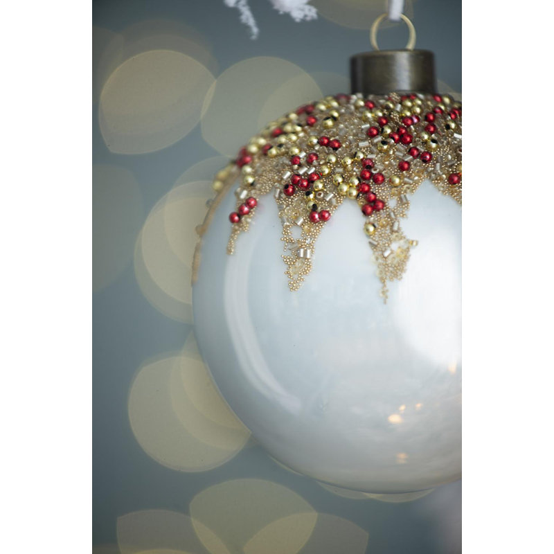 Ensemble de 6 boules de Noël en verre (3,9 pouces), décoration de Noël suspendue à la main par Riccardo