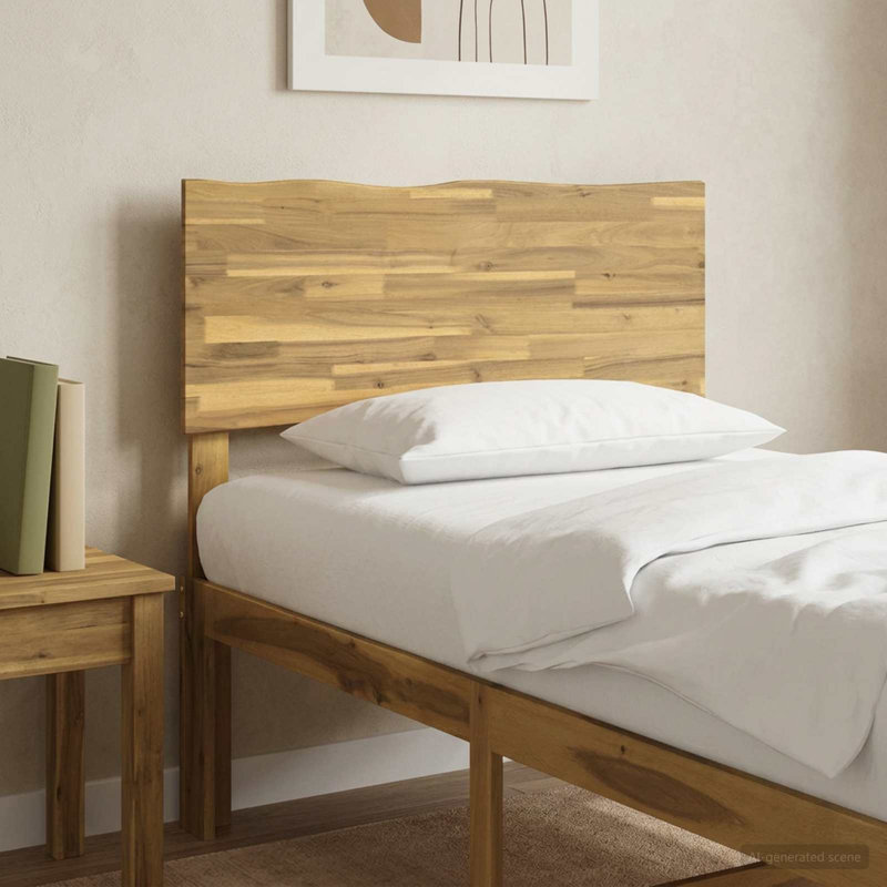 Solid Wood Headboard, 101cm H x 139cm W x 3.6cm D, White
