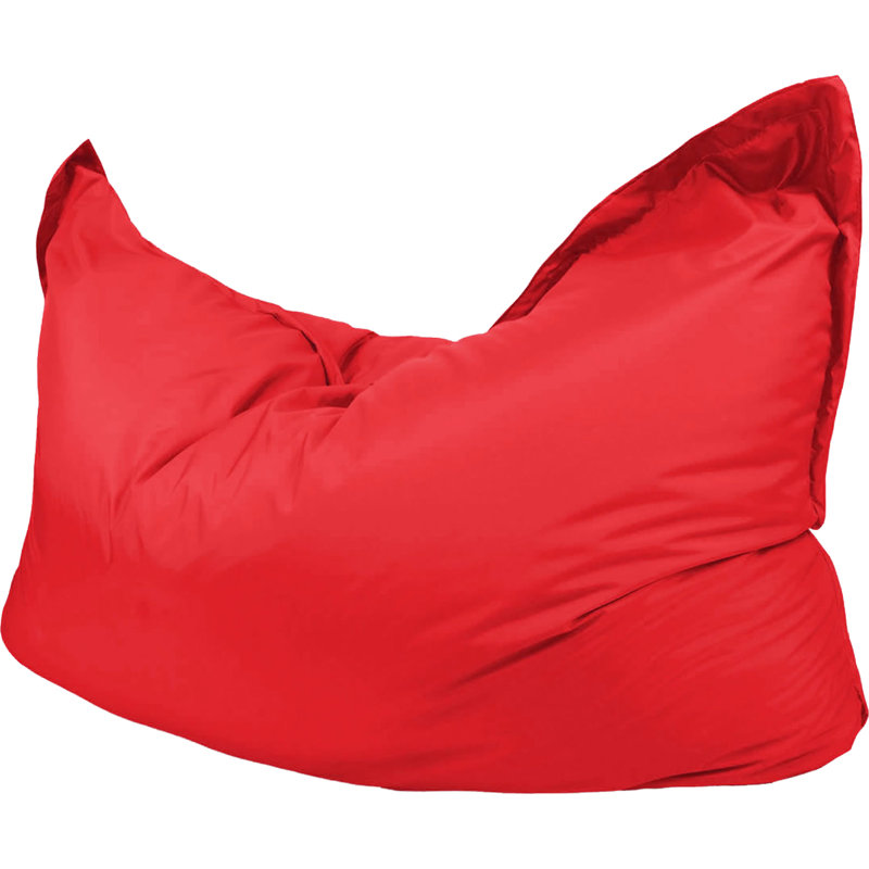 Bean Polyester Outdoor Friendly Refillable Bean Bag Chair & Lounger, Red