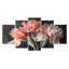 «Pink Black Garden Glamour Irises», ensemble d'art mural sur toile Iris