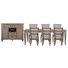 Extendable Rectangular Dining Table With 6 Arm Chairs And Server