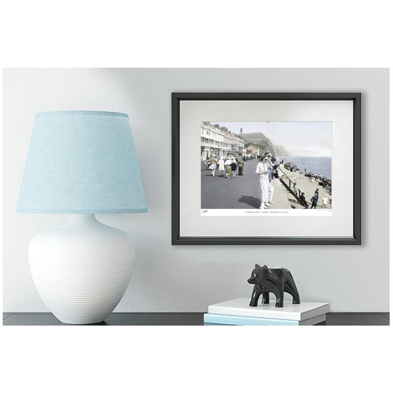 Sidmouth, York Terrace 1924 by Francis Frith - Single Picture Frame Print, 60cm H x 80cm W x 2.3cm D