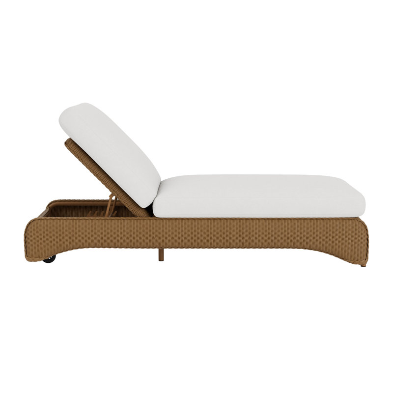 Loom Outdoor Chaise Lounge, Plume Spring, Hickory