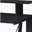 Bureau d'écriture noir avec tablette supérieure