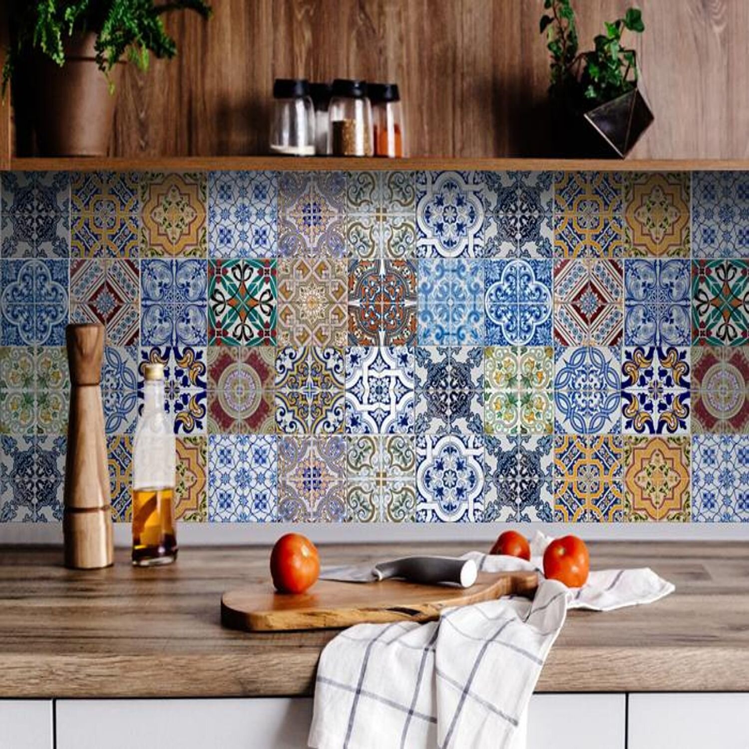 HomeRoots Kyla Vinyl Peel & Stick Mosaic Tile | Wayfair