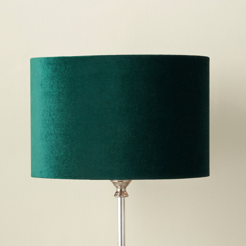 Aimon 20 cm H Drum Velvet Lamp Shade ( Screw On ), Forest Green