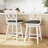 30" Bar Stool Wooden Chair With Contoured Backrest Swivel Padded Seat For Kitchen-1211734210-1238500685-1238500686