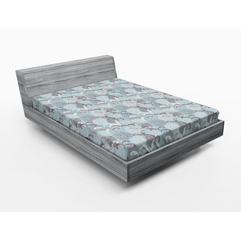 Microfiber Floral Fitted Sheet, Queen Fitted Sheet