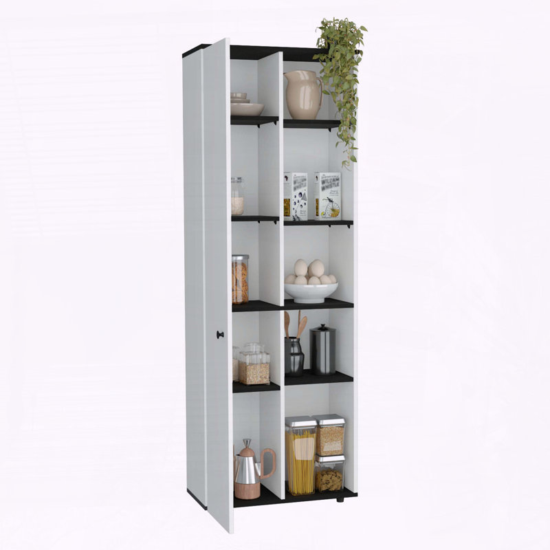 Armoire de rangement Hoyt avec 10 compartiments, Noir