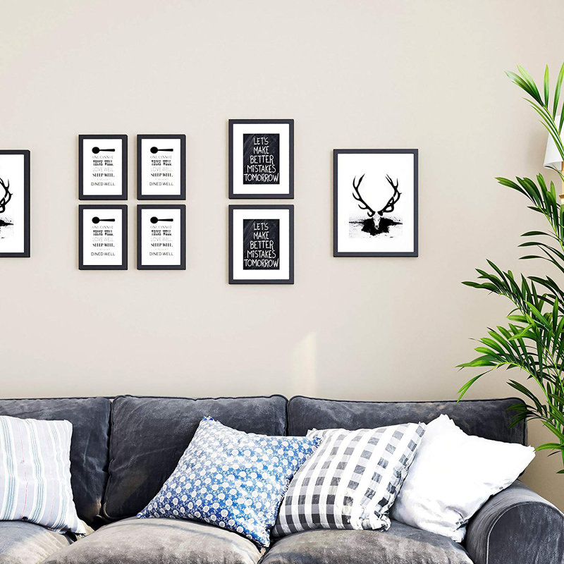 Mcgriff Wood Matte Picture Frame with Mat