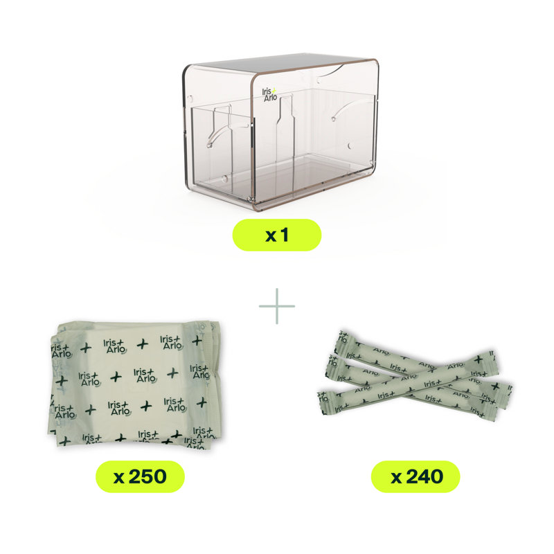 Ensemble de départ - Grand distributeur de cabine transparent, Transparent