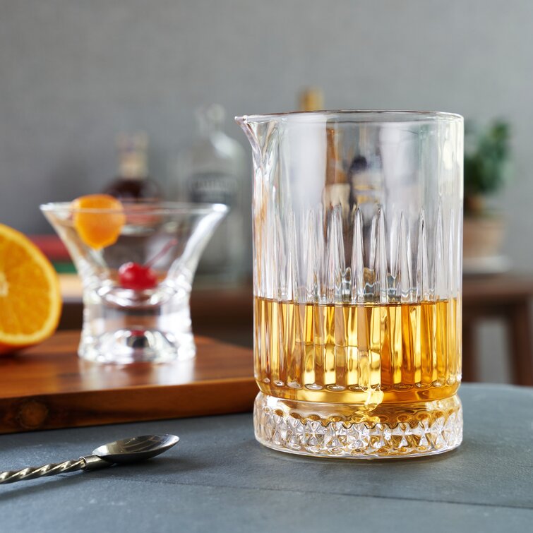 Viski Cocktail Mixing Glass 17 Oz. Crystal Pitcher Thick Base Design  Bartending Glasses - Barware Essentials, Clear