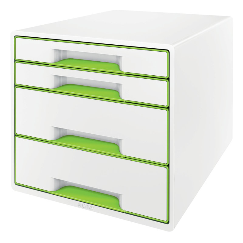Wow Plastic Paper Organiser, White/Green