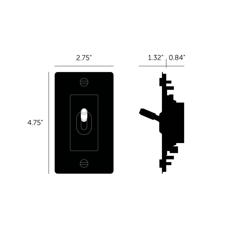 1G Toggle Switch / Non-Logo, Brass