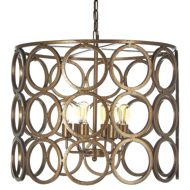 Lustre cylindrique unique à 6 lumières Ringlet