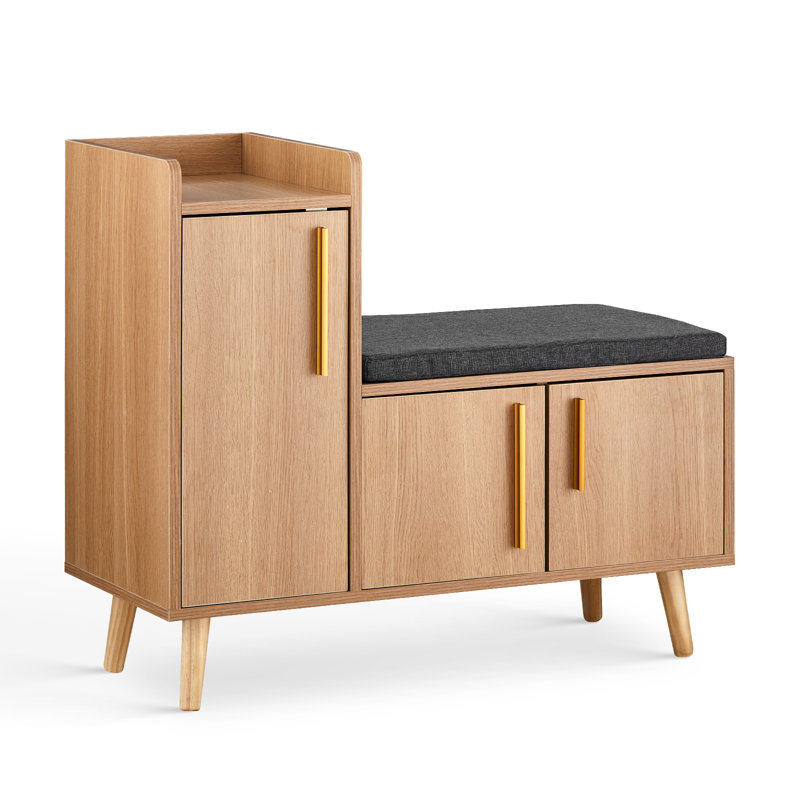 8 Pair Shoe Storage Cabinet, Natural