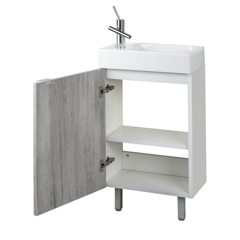 Ensemble de meuble-lavabo simple 18 po Studio, Blanc Soho