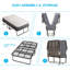 Lit pliant portatif 46 "avec matelas de 5 pouces et roues verrouillables-1584513607