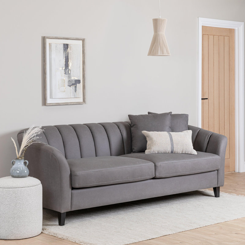 Sligo 4 Seater Velvet Sofa, Steel Grey Velvet