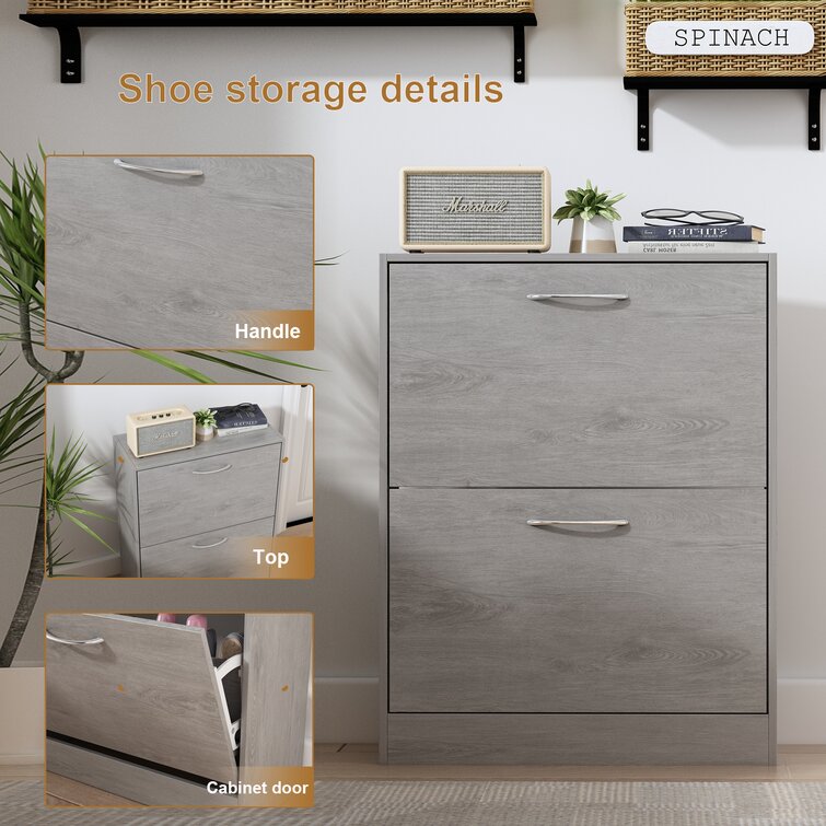 Latitude Run® 32 Pair Stackable Shoe Storage Cabinet