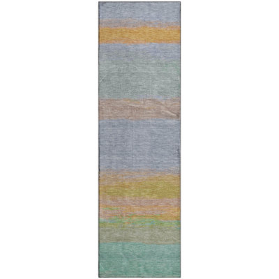 Premium Machine Washable Alijah AMF1272 Stripes Rug