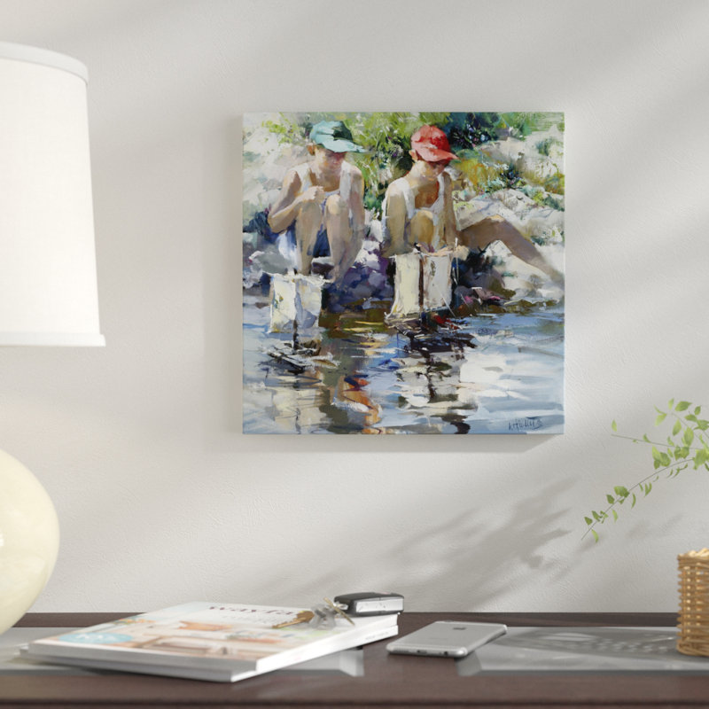 « garçons », impression sur toile, H 12 po x l 12 po x P 1,5 po