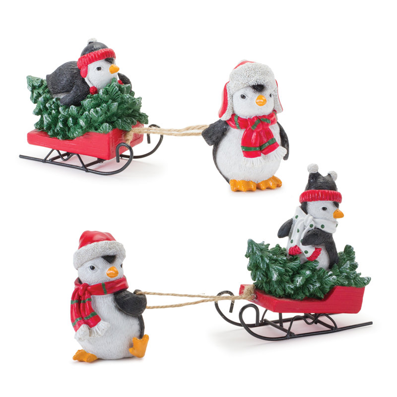 Figurine pingouins ludiques (ensemble de 2)