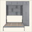 Lit escamotable mural avec armoire supérieure, tablettes et garde-robe, lit pliable peu encombrant-1843914700