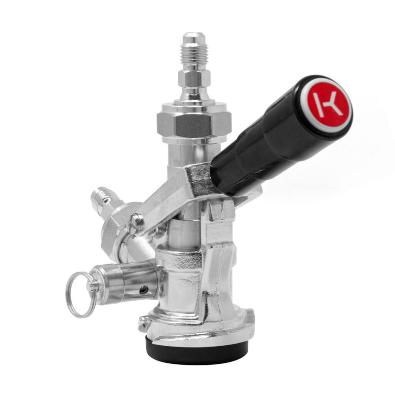 Kegco Lever Handle D System Keg Tap with 1/4" MFL fittings