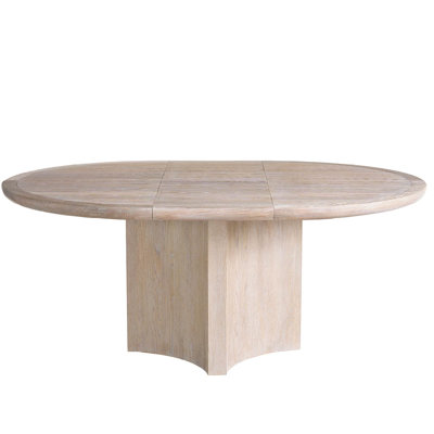 Modern Extendable Oak Round Dining Table
