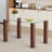 49.6”×30” Transparent Tempered Glass Dining Table With Rectangular Walnut - Color MDF Wood Grain Legs: Blending Simplicity & Quality, Ideal For Diverse Interior Decoration Styles