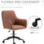 Siège de bureau brun, dossier moyen, hauteur réglable, rembourrage en microfibre, option pratique de sièges confortables avec rembourrage,
