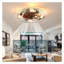 Ventilateur de plafond à cage noire de 20 po avec éclairage, ventilateur de plafond à profil bas avec télécommande, ventilateur de plafond encastré moderne avec moteur réversible pour la cuisine du salon de la chambre à coucher