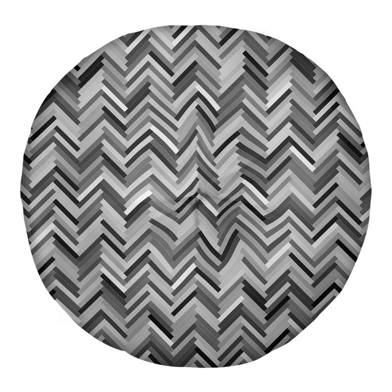 Coussin de plancher chevrons, 26 po x 26 po, Noir / blanc