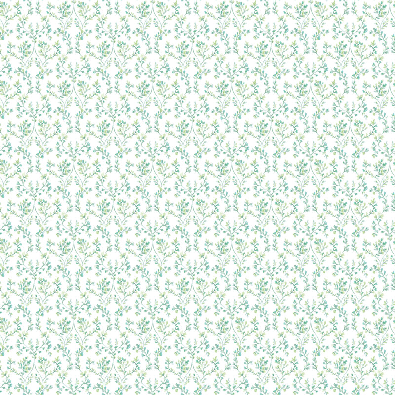 Bonanza 10m x 53cm Matte Wallpaper Roll, Green/Turquoise