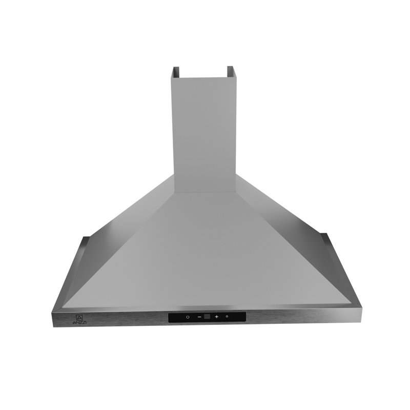 36" Stainless Steel Wall Mounted 450 CFM Convertible Range Hood With Aluminum Filter, 2W Double LED Bulbs And Touch Switch
