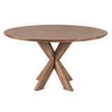 Stockholm 54" Round Dining Table in Weathered Acacia