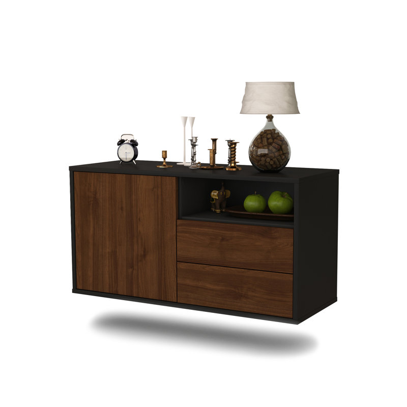 Garibaldi Unfinished Floating TV Stand, Walnut