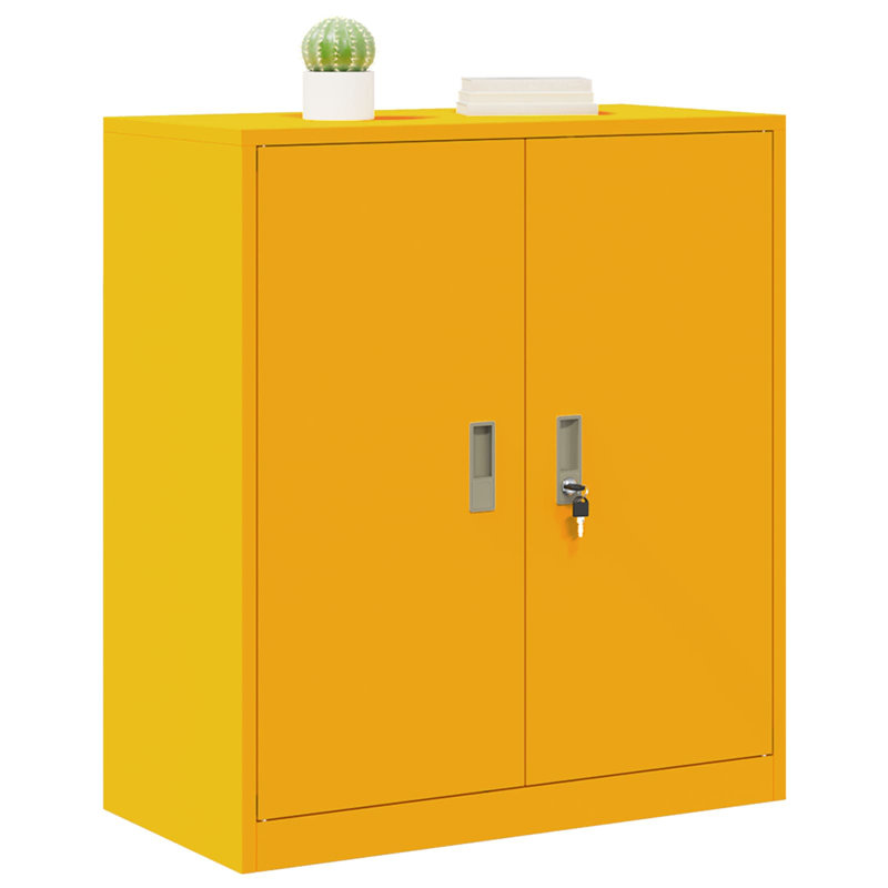 Storage Cabinet, Mustard Yellow